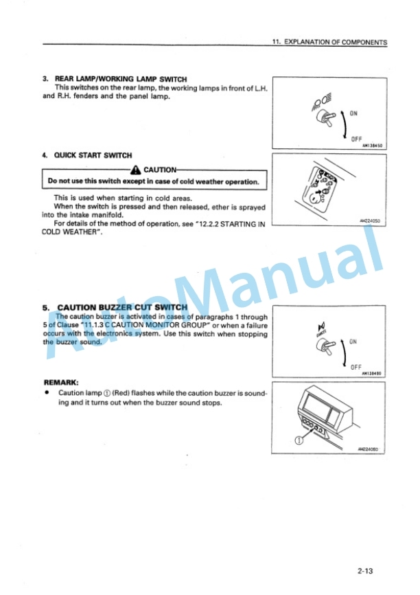 Alternative view of Komatsu D575A-2 Bull Dozer Operation and Maintenance Manual SEAMN02501