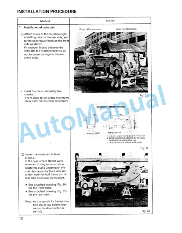 Alternative view of Komatsu D575A-2 Super Dozer Field Assembly Manual SEAW000500