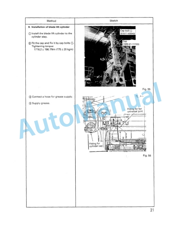 Komatsu D575A-2 Super Dozer Field Assembly Manual SEAW000500 3 Komatsu D575A-2 Super Dozer Field Assembly Manual SEAW000500 - Image 3