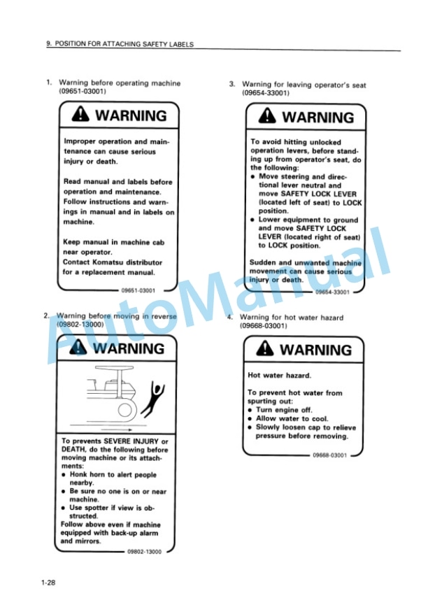 Alternative view of Komatsu D575A-2 Super Dozer Operation and Maintenance Manual SEAM007905T