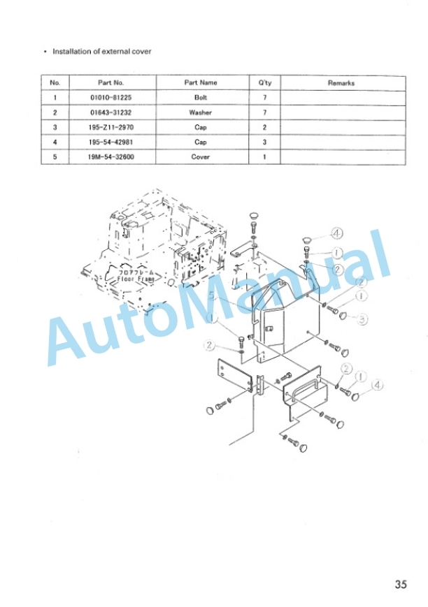 Komatsu D575A-3 Super Dozer Field Assembly Manual SEAWD02700 3 Komatsu D575A-3 Super Dozer Field Assembly Manual SEAWD02700 - Image 3