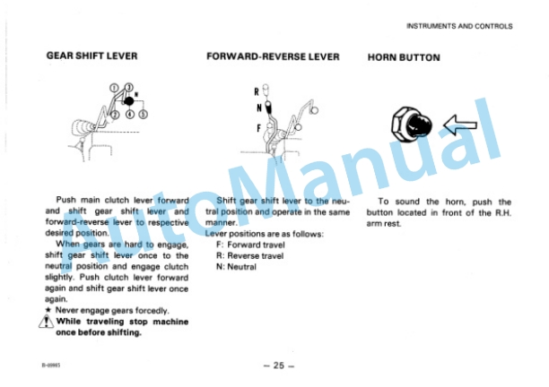 Alternative view of Komatsu D57A-17, D57P-17 Bull Dozer Operation and Maintenance Manual SEAM01301700