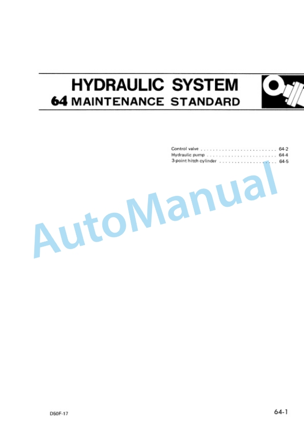 Komatsu D57F-17 Bull Dozer Shop Manual SEBM013Y1701 5 Komatsu D57F-17 Bull Dozer Shop Manual SEBM013Y1701 - Image 5