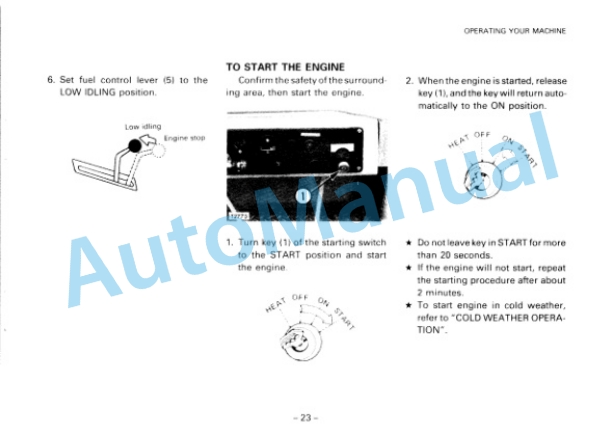 Alternative view of Komatsu D57S-1 Dozer Shovel Operation and Maintenance Manual SEAM0135B101