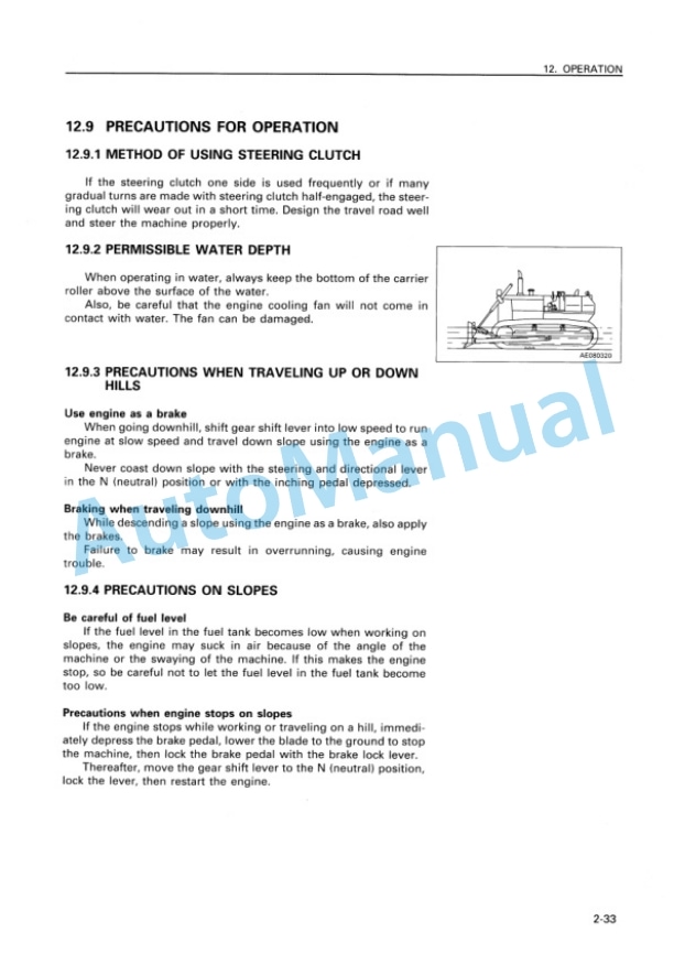 Komatsu D58E-1, D58E-1A, D58E-1B, D58P-1, D58P-1B Bull Dozer Operation and Maintenance Manual SEAMU1340107 3 Komatsu D58E-1, D58E-1A, D58E-1B, D58P-1, D58P-1B Bull Dozer Operation and Maintenance Manual SEAMU1340107 - Image 3