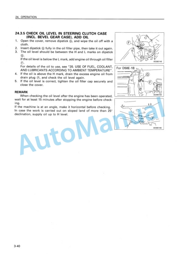 Komatsu D58E-1, D58E-1A, D58E-1B, D58P-1, D58P-1B Bull Dozer Operation and Maintenance Manual SEAMU1340107 5 Komatsu D58E-1, D58E-1A, D58E-1B, D58P-1, D58P-1B Bull Dozer Operation and Maintenance Manual SEAMU1340107 - Image 5