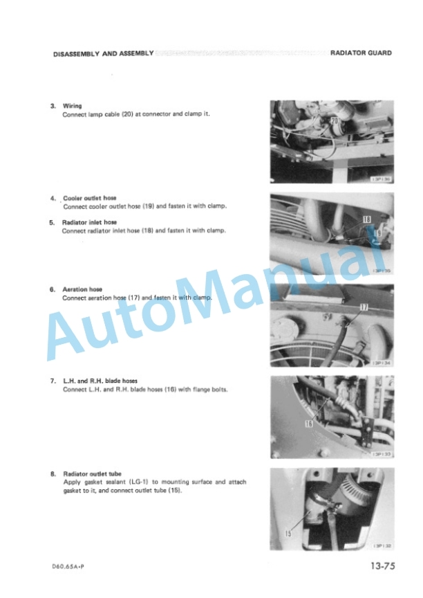 Komatsu D60A-6, D60P-6, D65A-6, D65P-6 Bull Dozer Shop Manual SEBM0144B01 2 Komatsu D60A-6, D60P-6, D65A-6, D65P-6 Bull Dozer Shop Manual SEBM0144B01-2