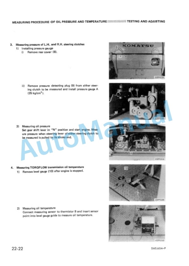 Komatsu D60A-6, D60P-6, D65A-6, D65P-6 Bull Dozer Shop Manual SEBM0144B01 3 Komatsu D60A-6, D60P-6, D65A-6, D65P-6 Bull Dozer Shop Manual SEBM0144B01-3