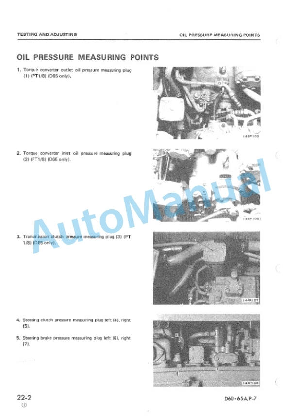 Komatsu D60A-7, D60E-7, D60P-7, D60PL-7, D65A-7, D65E-7, D65P-7 Bull Dozer Shop Manual SEBM0144C02 3 Komatsu D60A-7, D60E-7, D60P-7, D60PL-7, D65A-7, D65E-7, D65P-7 Bull Dozer Shop Manual SEBM0144C02 - Image 3