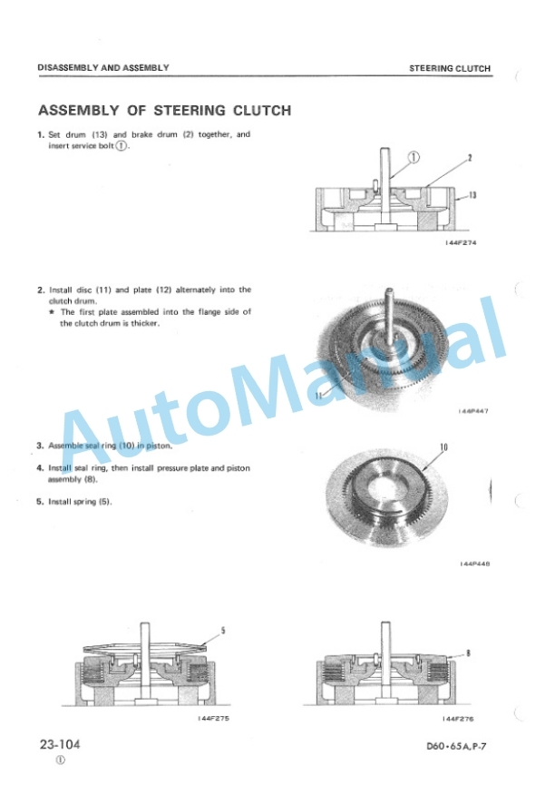 Komatsu D60A-7, D60E-7, D60P-7, D60PL-7, D65A-7, D65E-7, D65P-7 Bull Dozer Shop Manual SEBM0144C02 4 Komatsu D60A-7, D60E-7, D60P-7, D60PL-7, D65A-7, D65E-7, D65P-7 Bull Dozer Shop Manual SEBM0144C02 - Image 4
