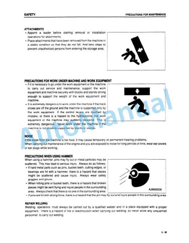 Alternative view of Komatsu D61EX-12, D61PX-12 Bull Dozer Operation and Maintenance Manual KEAM003300
