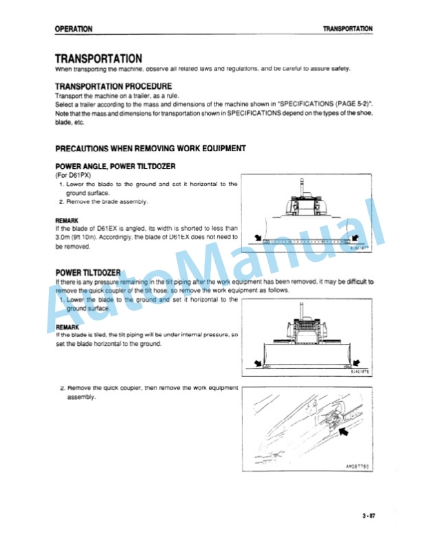 Komatsu D61EX-12, D61PX-12 Bull Dozer Operation and Maintenance Manual KEAM003300 4 Komatsu D61EX-12, D61PX-12 Bull Dozer Operation and Maintenance Manual KEAM003300 - Image 4