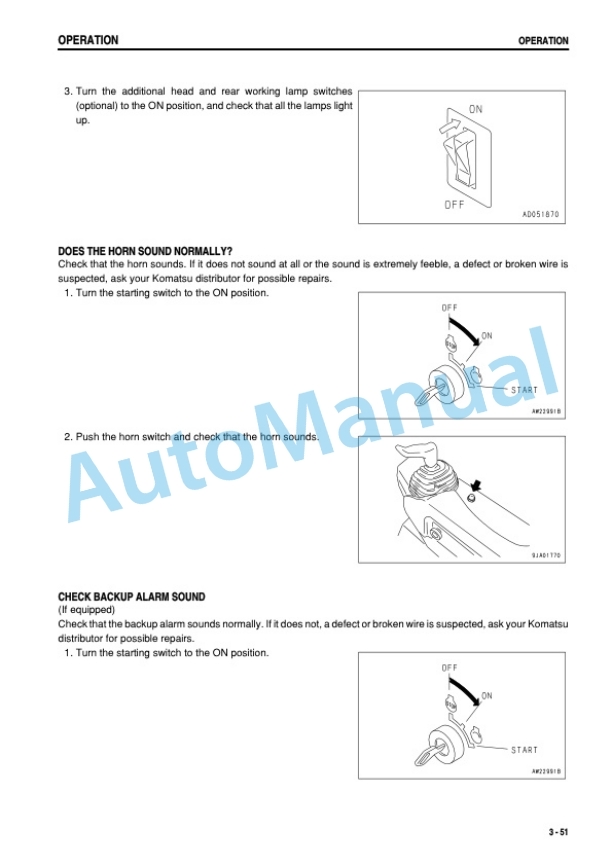 Komatsu D61EX-12, D61PX-12 Bull Dozer Operation and Maintenance Manual KEAM052200T 3 Komatsu D61EX-12, D61PX-12 Bull Dozer Operation and Maintenance Manual KEAM052200T-3