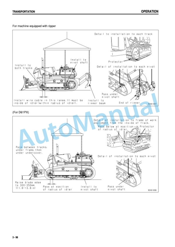 Komatsu D61EX-12, D61PX-12 Bull Dozer Operation and Maintenance Manual SEAM036202P 4 Komatsu D61EX-12, D61PX-12 Bull Dozer Operation and Maintenance Manual SEAM036202P - Image 4