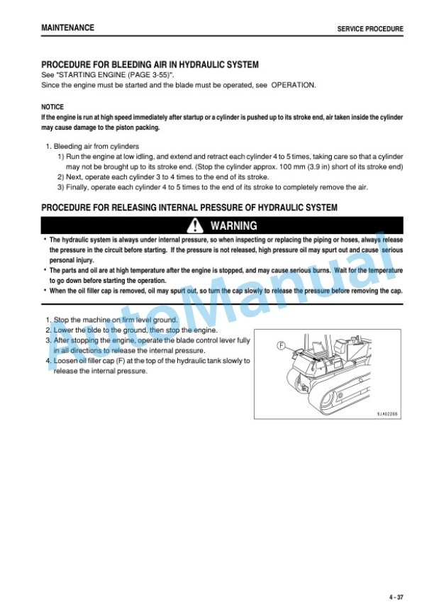 Komatsu D61EX-12, D61PX-12 Bull Dozer Operation and Maintenance Manual SEAM036205P 5 Komatsu D61EX-12, D61PX-12 Bull Dozer Operation and Maintenance Manual SEAM036205P - Image 5