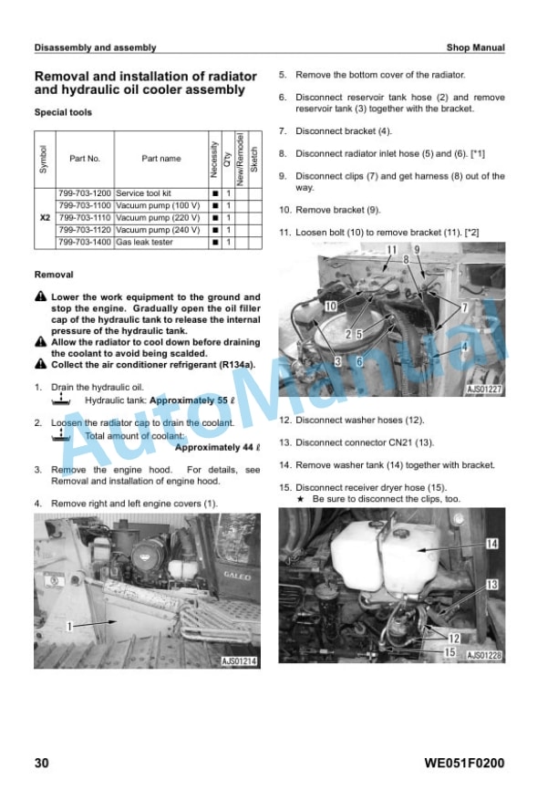 Komatsu D61EX-15, D61PX-15 Bull Dozer Shop Manual WE051Z0002 5 Komatsu D61EX-15, D61PX-15 Bull Dozer Shop Manual WE051Z0002 - Image 5
