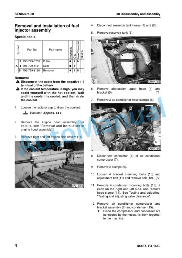 Komatsu D61EX-15E0, D61PX-15E0 Bull Dozer Shop Manual SEN02387-04 5 Komatsu D61EX-15E0, D61PX-15E0 Bull Dozer Shop Manual SEN02387-04 - Image 5