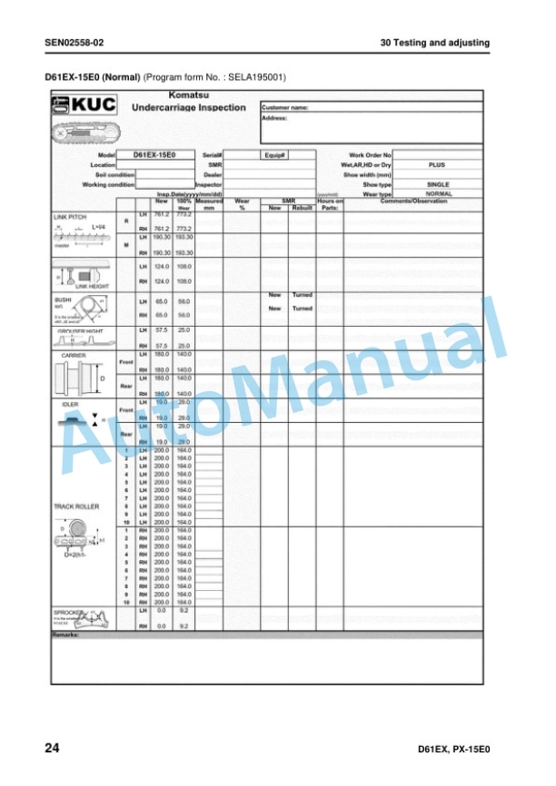 Komatsu D61EX-15E0, D61PX-15E0 Bull Dozer Shop Manual SEN02387-05 3 Komatsu D61EX-15E0, D61PX-15E0 Bull Dozer Shop Manual SEN02387-05 - Image 3