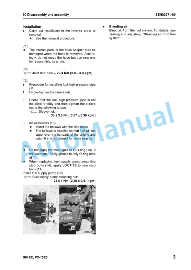 Komatsu D61EX-15E0, D61PX-15E0 Bull Dozer Shop Manual SEN02387-05 5 Komatsu D61EX-15E0, D61PX-15E0 Bull Dozer Shop Manual SEN02387-05 - Image 5