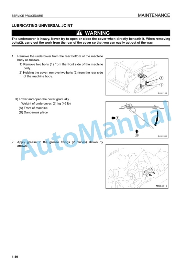 Komatsu D61EX-15E0, D61PX-15E0 Crawler Dozer Operation and Maintenance Manual KEAM019001T 5 Komatsu D61EX-15E0, D61PX-15E0 Crawler Dozer Operation and Maintenance Manual KEAM019001T - Image 5