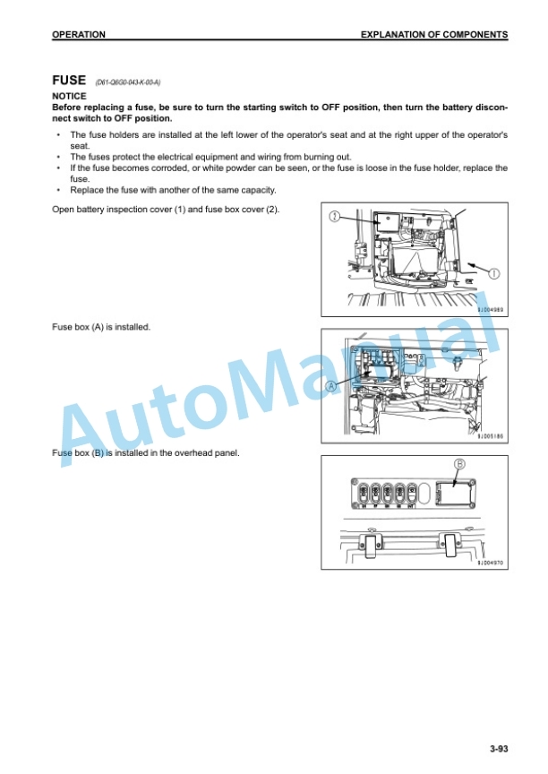 Komatsu D61EX-23, D61PX-23 Bull Dozer Operation and Maintenance Manual TEN00594-05 3 Komatsu D61EX-23, D61PX-23 Bull Dozer Operation and Maintenance Manual TEN00594-05 - Image 3