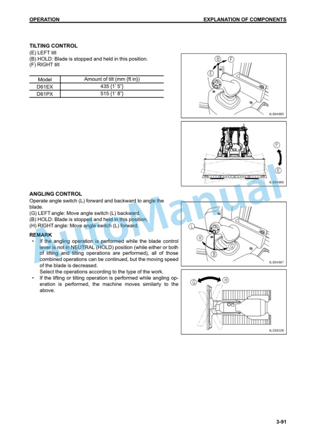 Komatsu D61EX-23, D61PX-23 Bull Dozer Operation and Maintenance Manual TEN00708-03 3 Komatsu D61EX-23, D61PX-23 Bull Dozer Operation and Maintenance Manual TEN00708-03 - Image 3