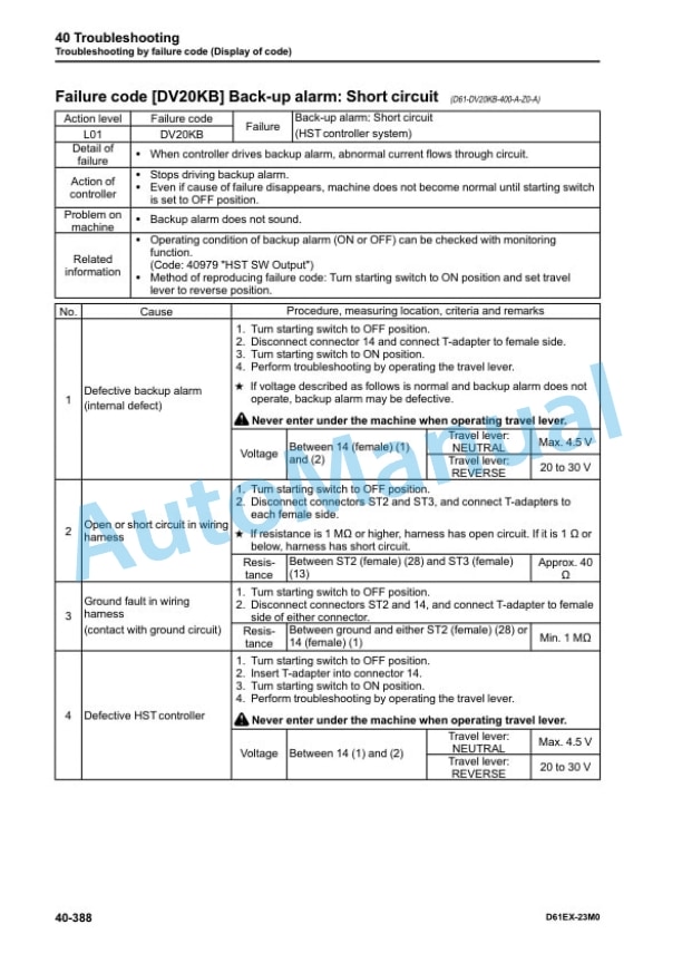 Komatsu D61EX-23M0 Bull Dozer Shop Manual KEBM601001 4 Komatsu D61EX-23M0 Bull Dozer Shop Manual KEBM601001 - Image 4