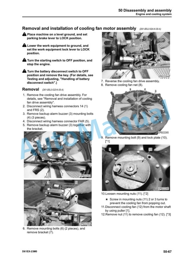 Komatsu D61EX-23M0 Bull Dozer Shop Manual KEBM601001 5 Komatsu D61EX-23M0 Bull Dozer Shop Manual KEBM601001 - Image 5