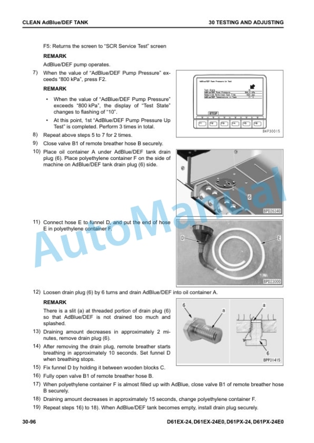 Alternative view of Komatsu D61EX-24, D61EX-24E0, D61PX-24, D61PX-24E0 Bull Dozer Shop Manual SEN06855-04