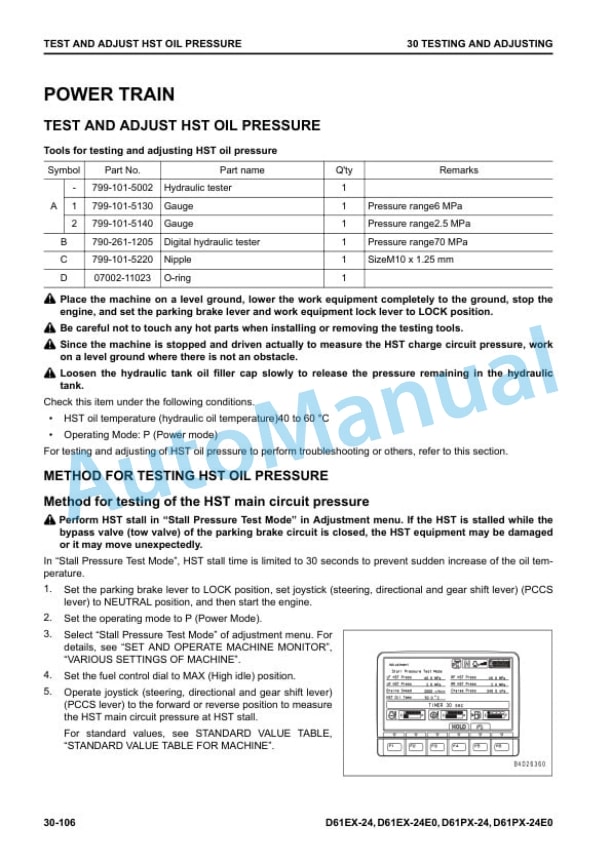 Alternative view of Komatsu D61EX-24, D61EX-24E0, D61PX-24, D61PX-24E0 Bull Dozer Shop Manual SEN06855-06