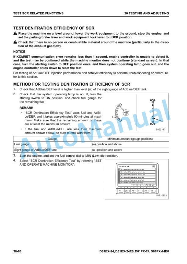 Alternative view of Komatsu D61EX-24, D61EX-24E0, D61PX-24, D61PX-24E0 Crawler Dozer Shop Manual KEBM685502