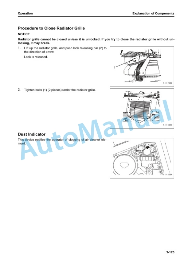 Komatsu D61EX-24, D61PX-24 Bull Dozer Operation and Maintenance Manual PEN01959-01 3 Komatsu D61EX-24, D61PX-24 Bull Dozer Operation and Maintenance Manual PEN01959-01 - Image 3