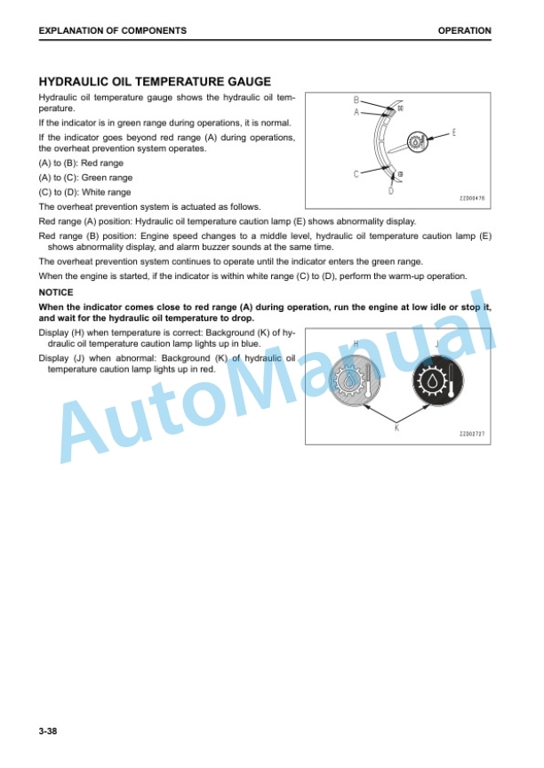 Alternative view of Komatsu D61EX-24, D61PX-24 Bull Dozer Operation and Maintenance Manual TEN00709-05
