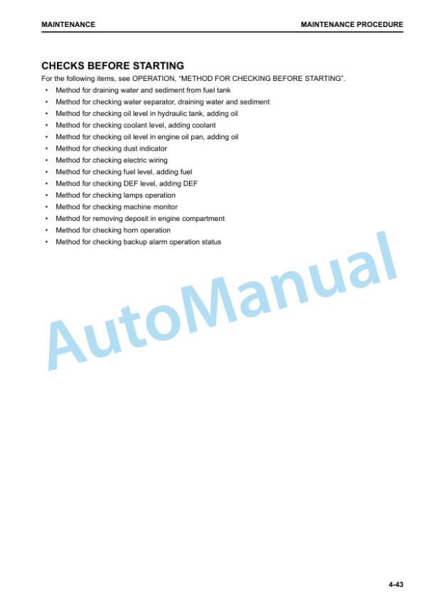 Komatsu D61EX-24, D61PX-24 Bull Dozer Operation and Maintenance Manual TEN00709-05 5 Komatsu D61EX-24, D61PX-24 Bull Dozer Operation and Maintenance Manual TEN00709-05 - Image 5