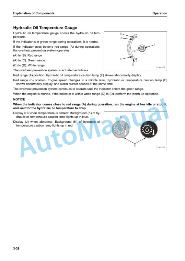 Alternative view of Komatsu D61EX-24, D61PX-24 Bull Dozer Operation and Maintenance Manual TEN00896-01