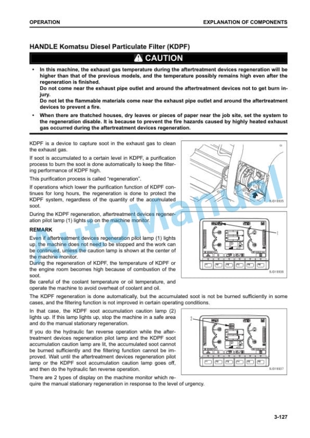 Komatsu D61EX-24, D61PX-24 Bull Dozer Operation and Maintenance Manual TEN00905-00 3 Komatsu D61EX-24, D61PX-24 Bull Dozer Operation and Maintenance Manual TEN00905-00 - Image 3
