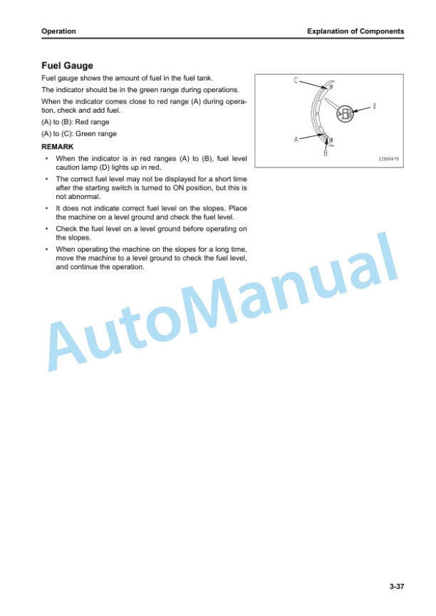 Alternative view of Komatsu D61EX-24, D61PX-24 Bull Dozer Operation and Maintenance Manual TEN00920-01