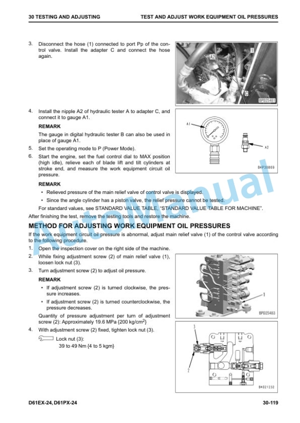 Alternative view of Komatsu D61EX-24, D61PX-24 Bull Dozer Shop Manual SEN06577-02