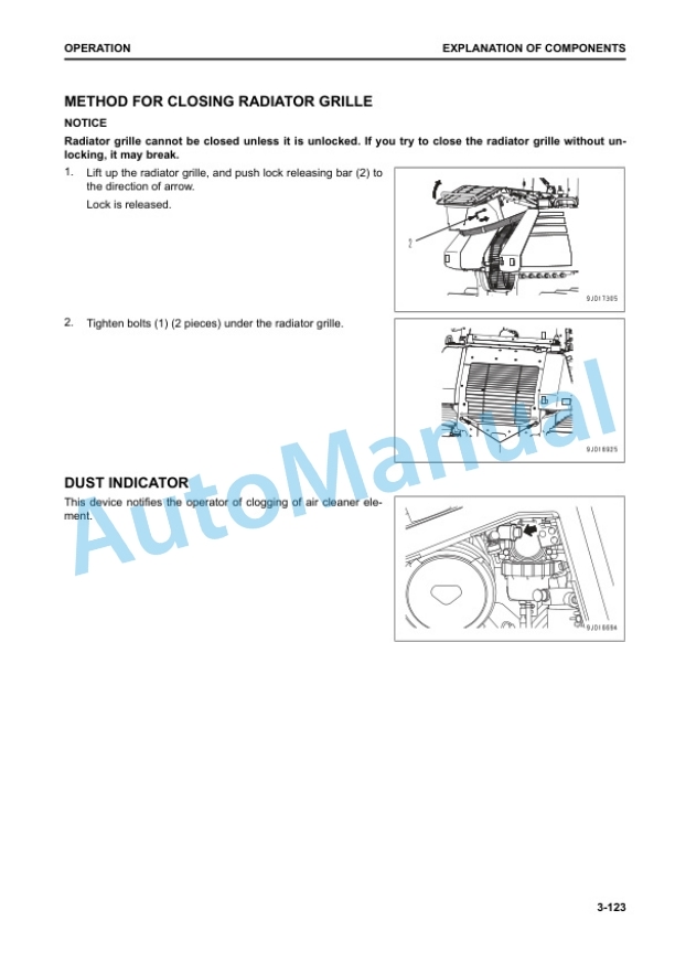 Komatsu D61EX-24E0, D61PX-24E0 Bull Dozer Operation and Maintenance Manual EENAM03973 3 Komatsu D61EX-24E0, D61PX-24E0 Bull Dozer Operation and Maintenance Manual EENAM03973 - Image 3