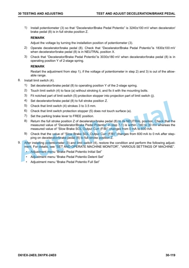 Alternative view of Komatsu D61EX-24E0, D61PX-24E0 Bull Dozer Shop Manual SEN06797-00