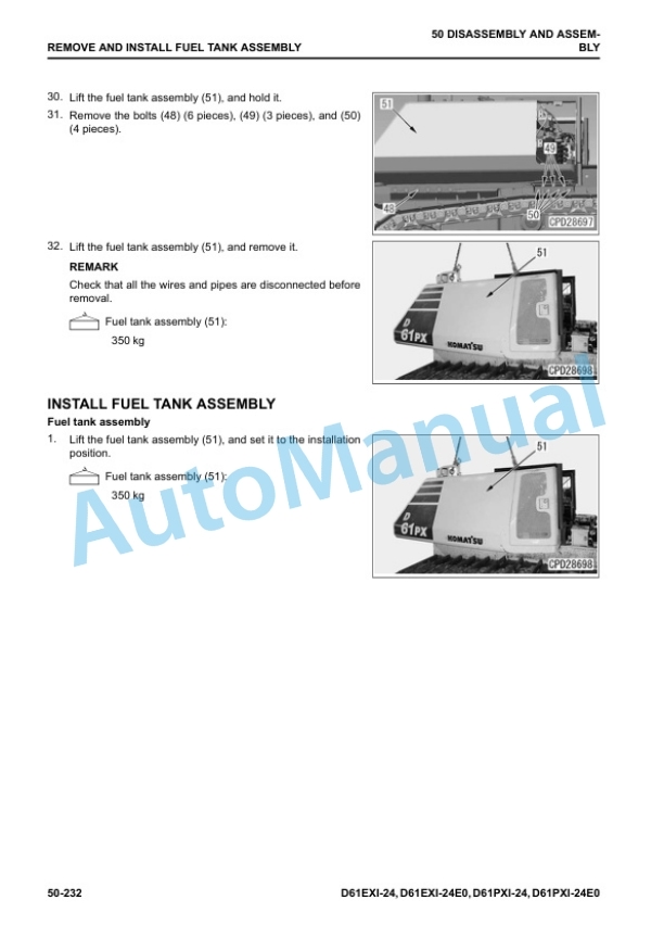 Komatsu D61EXi-24, D61EXi-24E0, D61PXi-24, D61PXi-24E0 Bull Dozer Shop Manual SEN06856-06 5 Komatsu D61EXi-24, D61EXi-24E0, D61PXi-24, D61PXi-24E0 Bull Dozer Shop Manual SEN06856-06 - Image 5
