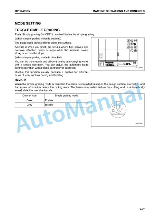 Alternative view of Komatsu D61EXi-24, D61PXi-24 Bull Dozer Operation and Maintenance Manual TEN01090-00