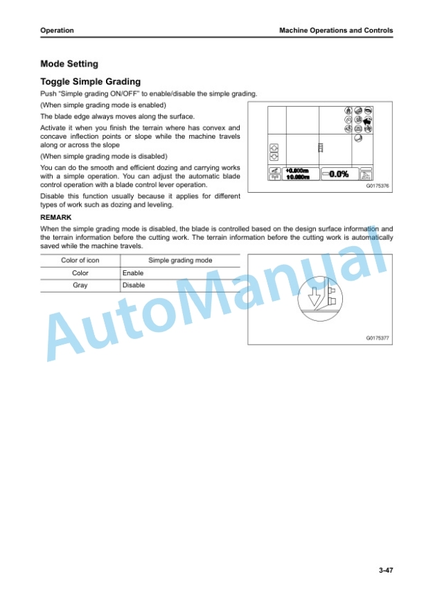 Alternative view of Komatsu D61EXi-24, D61PXi-24 Bull Dozer Operation and Maintenance Manual TEN01133-00