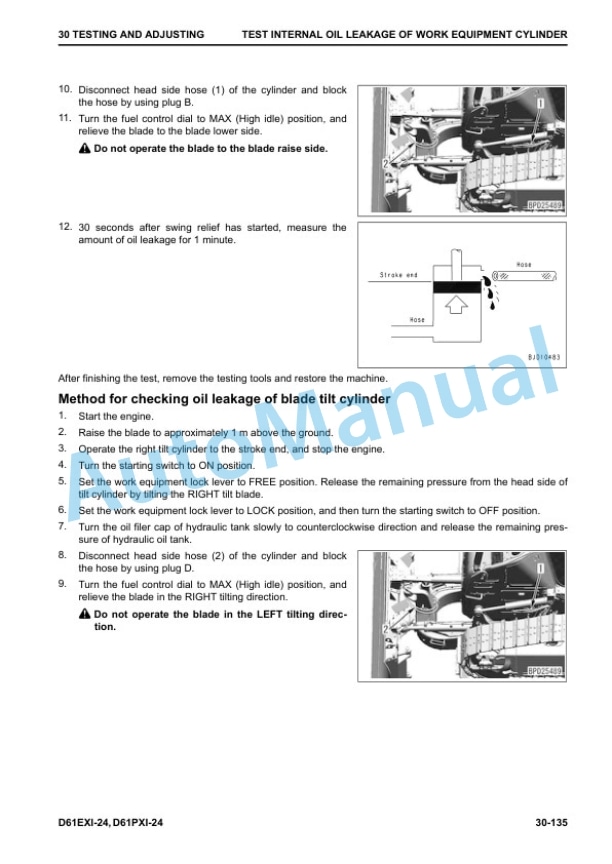 Alternative view of Komatsu D61EXi-24, D61PXi-24 Bull Dozer Shop Manual SEN06578-00