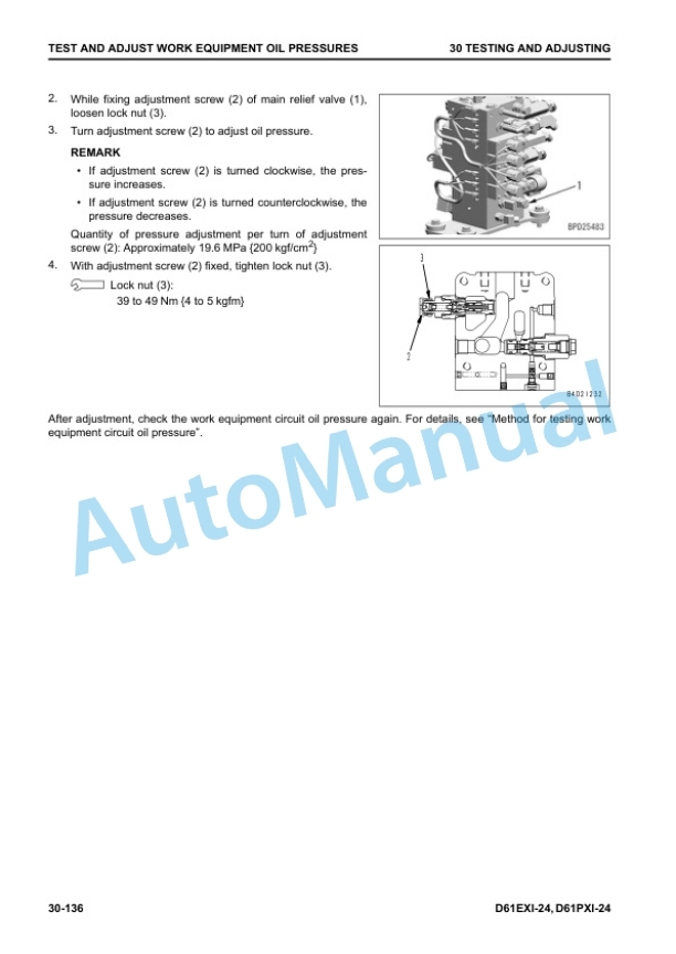 Alternative view of Komatsu D61EXi-24, D61PXi-24 Bull Dozer Shop Manual SEN06578-05
