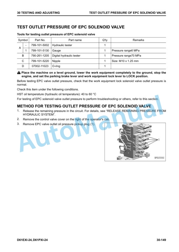 Alternative view of Komatsu D61EXi-24, D61PXi-24 Bull Dozer Shop Manual SEN06578-09