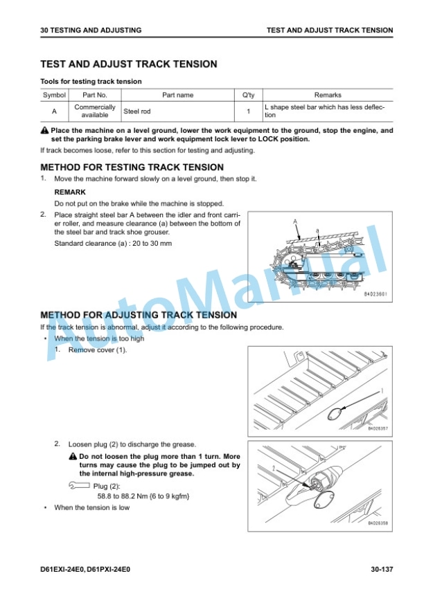 Alternative view of Komatsu D61EXi-24E0, D61PXi-24E0 Bull Dozer Shop Manual SEN06798-01