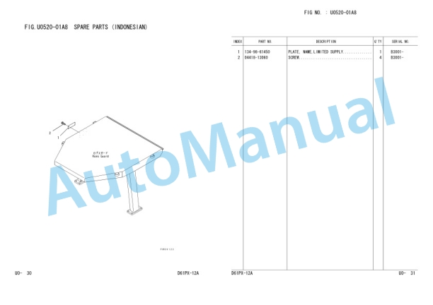 Komatsu D61PX-12 Parts Manual KEPB099900 5 Komatsu D61PX-12 Parts Manual KEPB099900-5