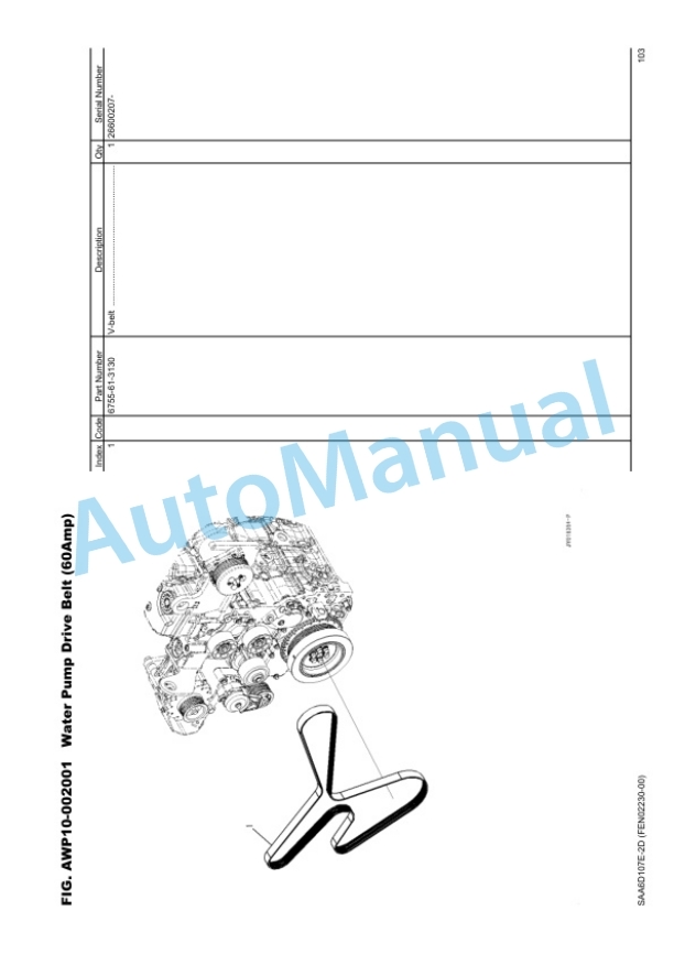 Alternative view of Komatsu D61PX-23 Bull Dozer Parts Manual EEPC025800