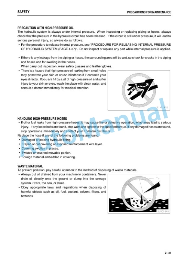 Alternative view of Komatsu D63E-12 Bull Dozer Operation and Maintenance Manual PEN00276-01